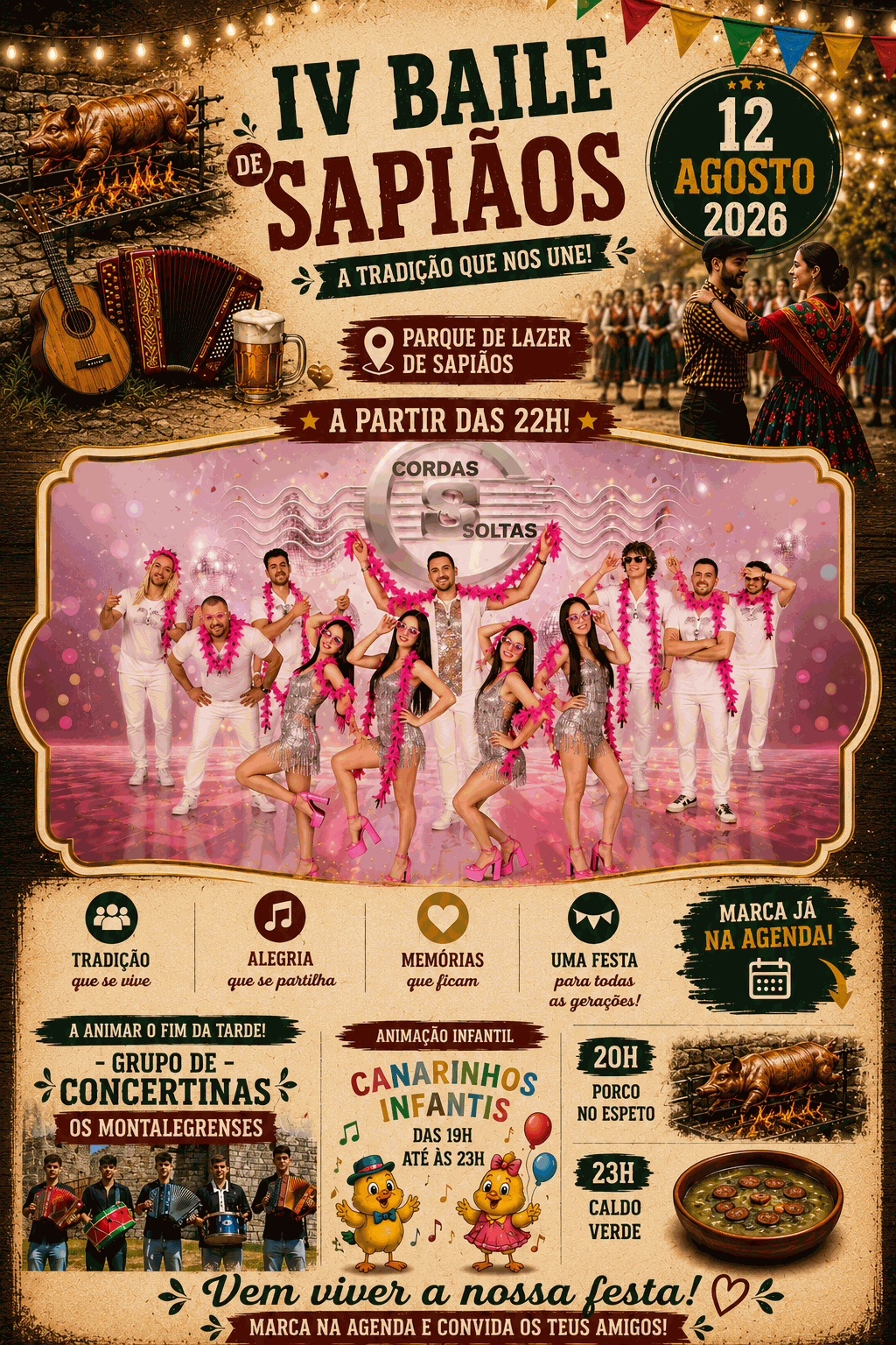 Cartaz do IV Baile de Sapiãos 2026